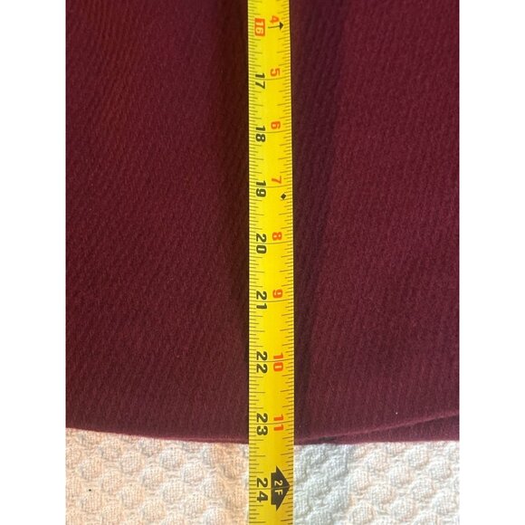 L.L.Bean Womens Burgundy Double-Breasted Wool Blend Peacoat Button Front Size SP - Picture 8 of 9